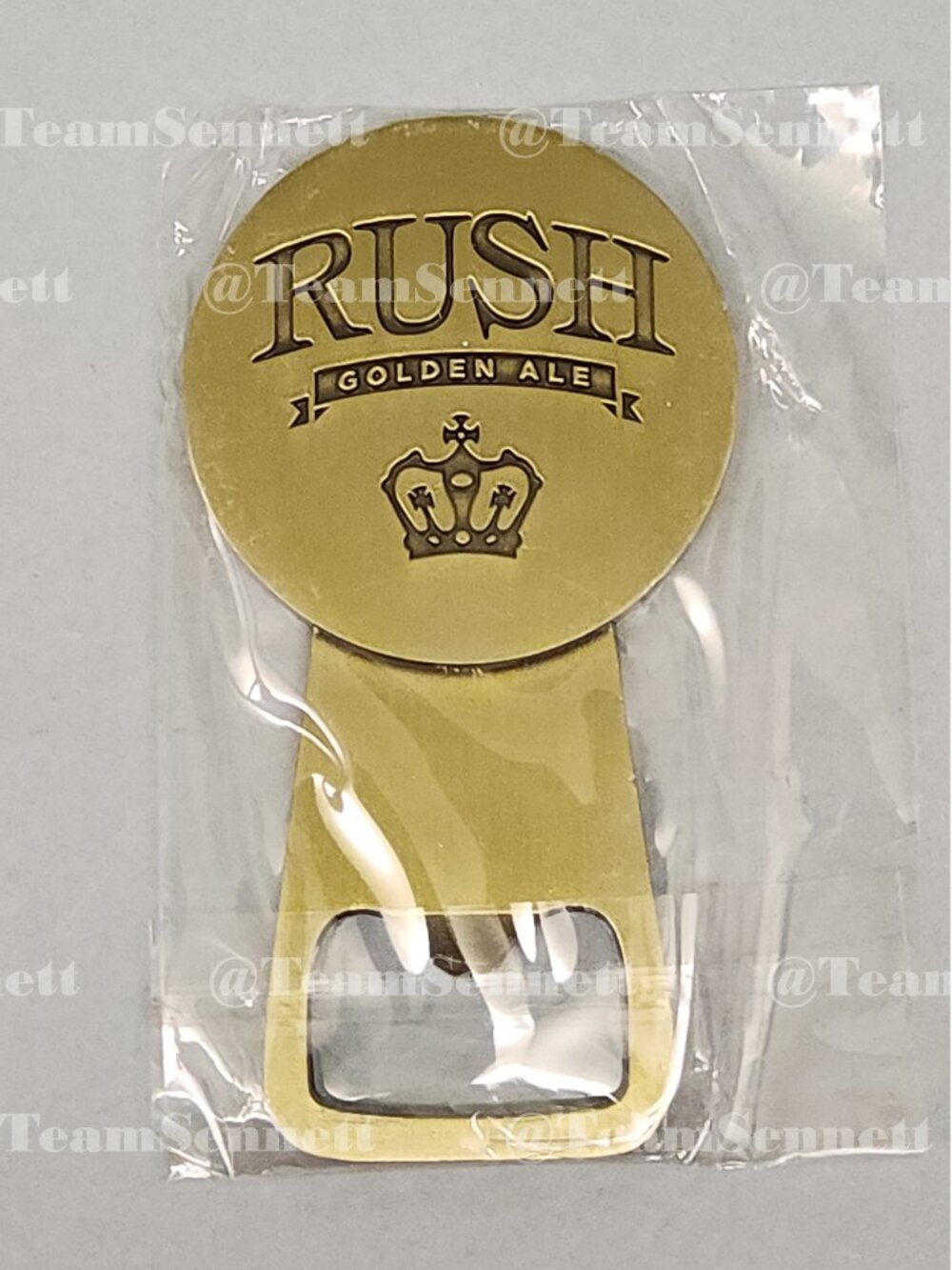RUSH Golden Ale Bottle Opener // Books are for tourists. Beer is for geniuses.